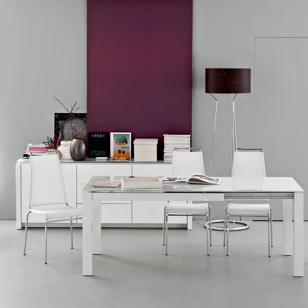 Calligaris Baron Glass Extendable Table